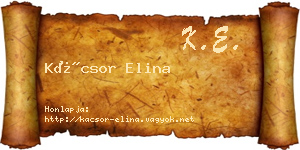 Kácsor Elina névjegykártya